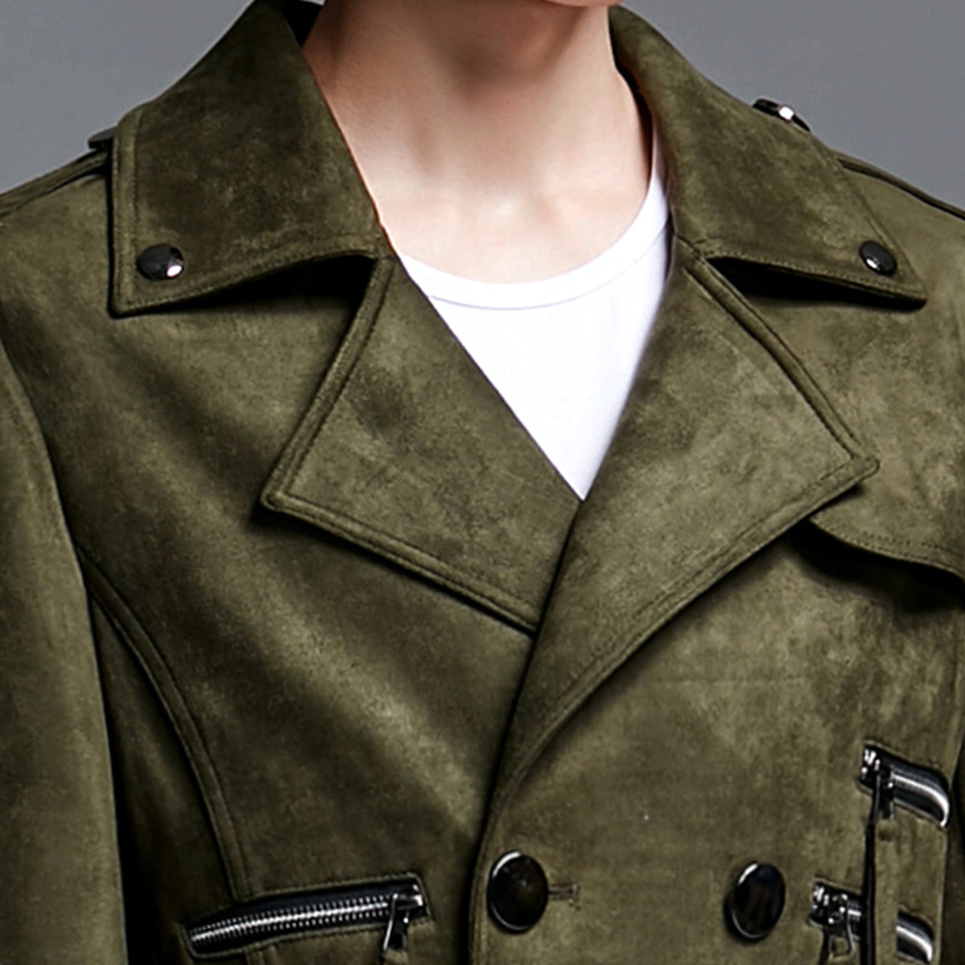 NordWool™ – Double-Breasted Suede Trench Coat - enhanced image 6
