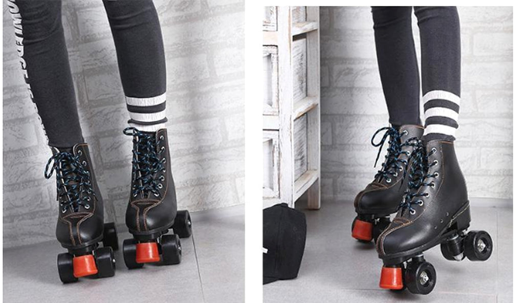 Double Row Roller Brush Street Shoe Cover Roller Skates Double Row Roller Skates - enhanced image 6