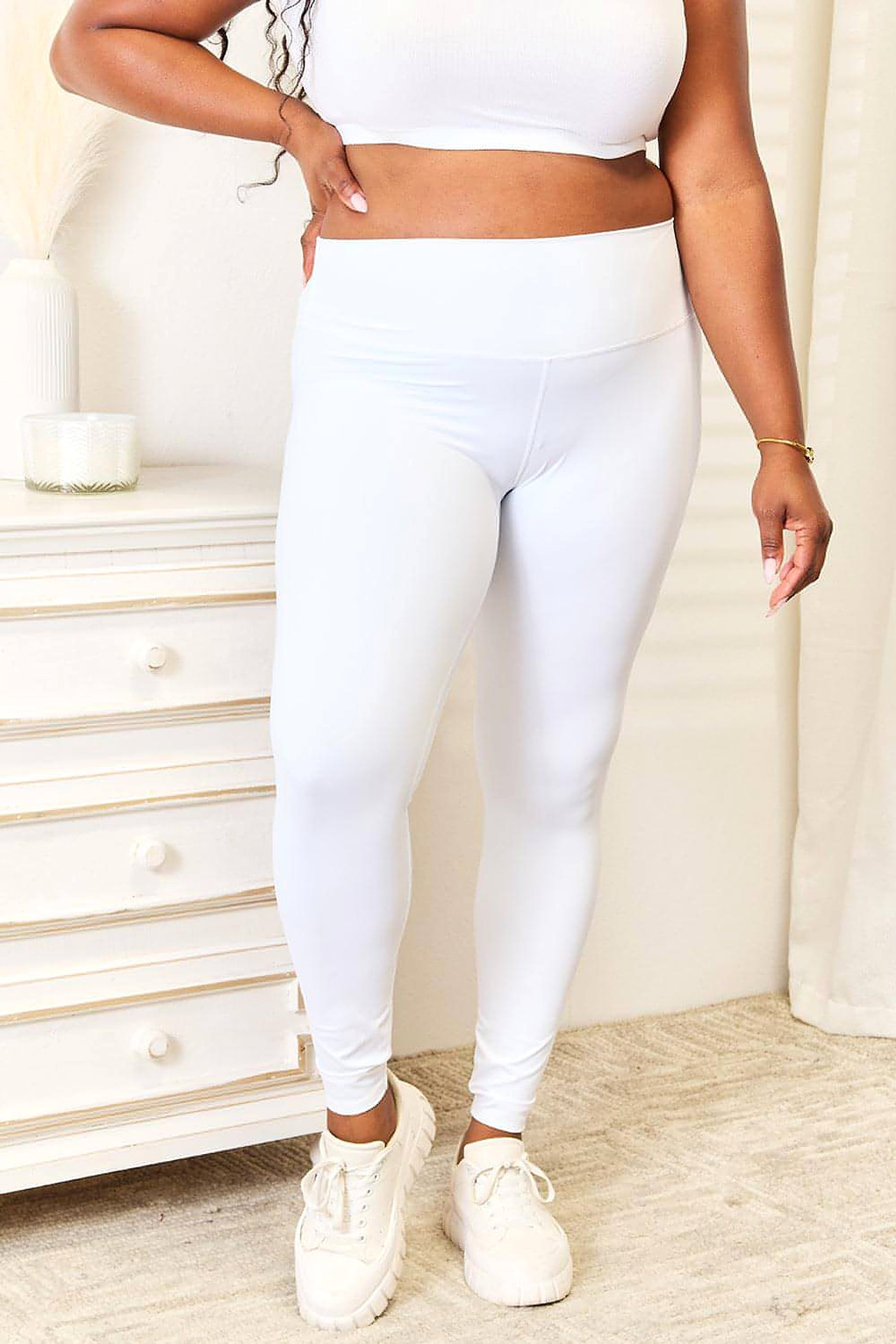 Double Take Wide Waistband Sports Leggings - enhanced image 6