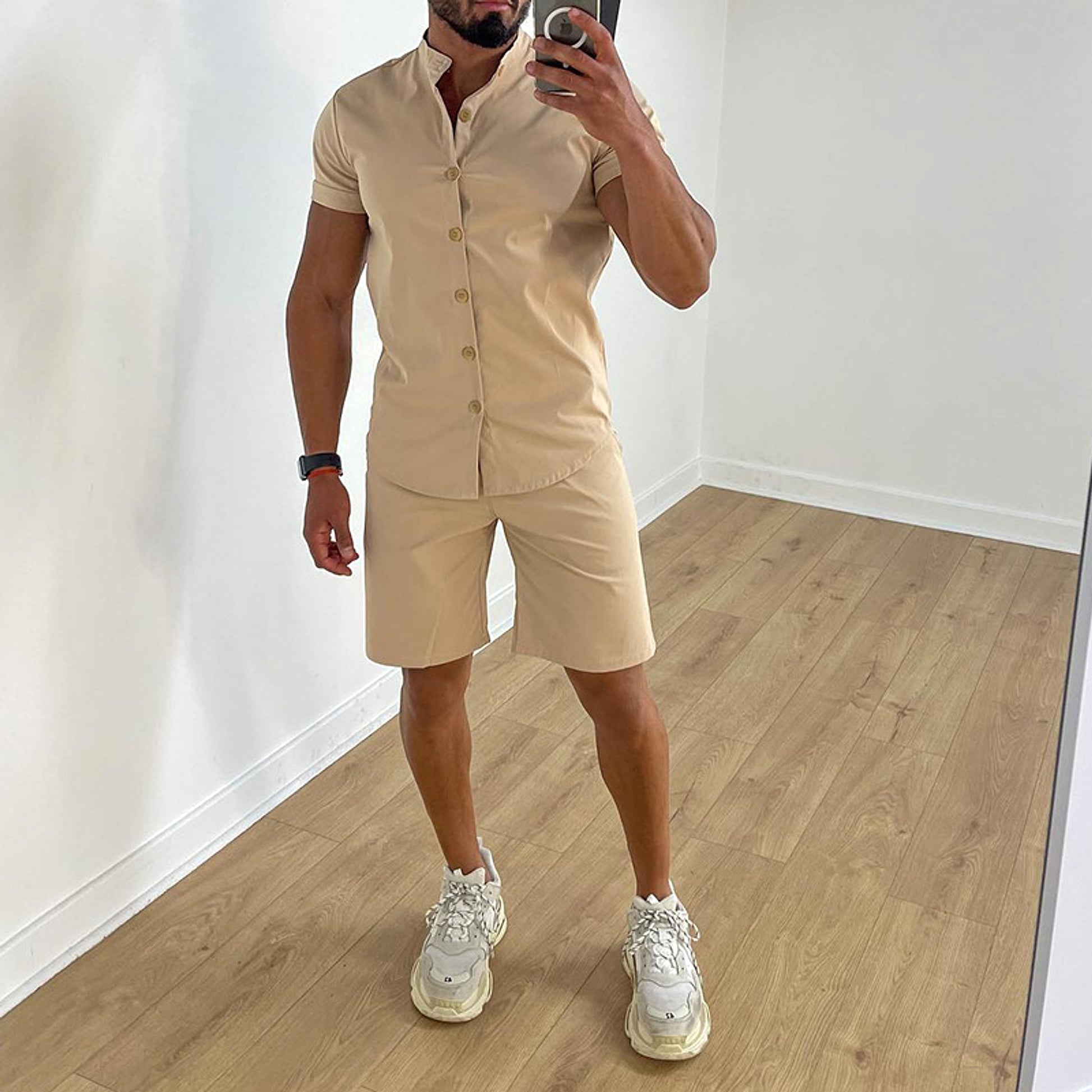 DressShirt Short Sleeve Two-piece Suit For Men - enhanced image 6
