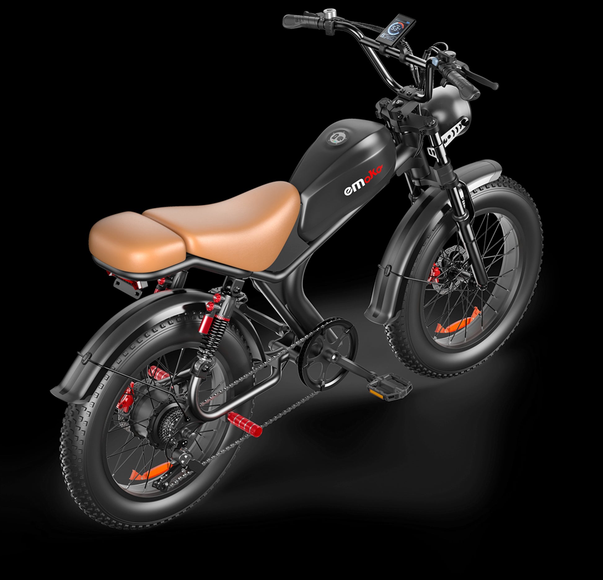 eMoto C93™ – 20" Retro-Style Electric Bike 1000W | 48V 20Ah Battery (US Warehouse) - enhanced image 6