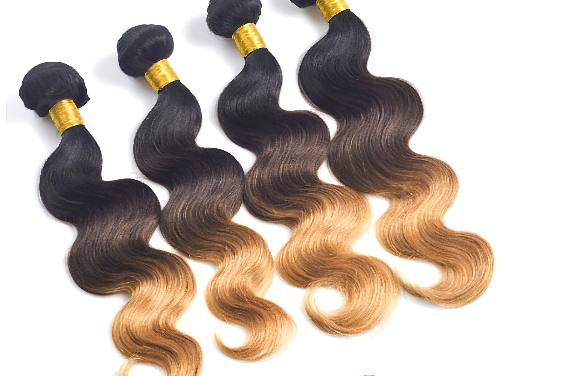 Europe And The United States Sell Three Color Gradient Real Wig Hair Curtain Hair Hair Curtain 1b 4 27ombre Hair Weft - enhanced image 6