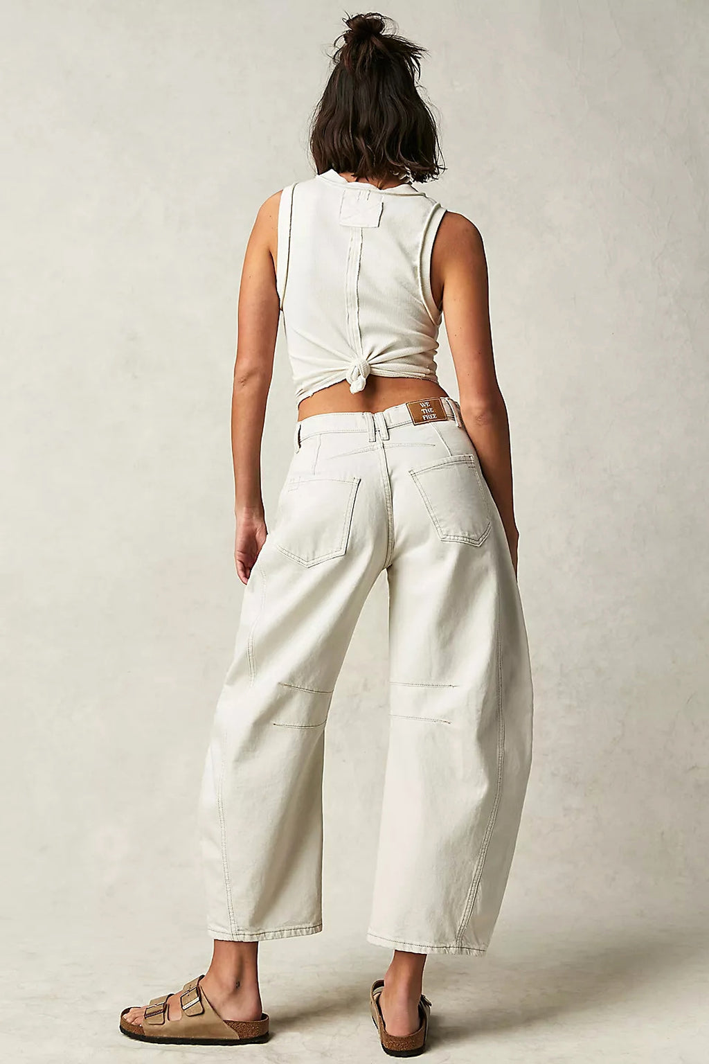 European And American Fashion Casual Women's Loose Wide-leg Pants Low Waist Washed Old - enhanced image 6