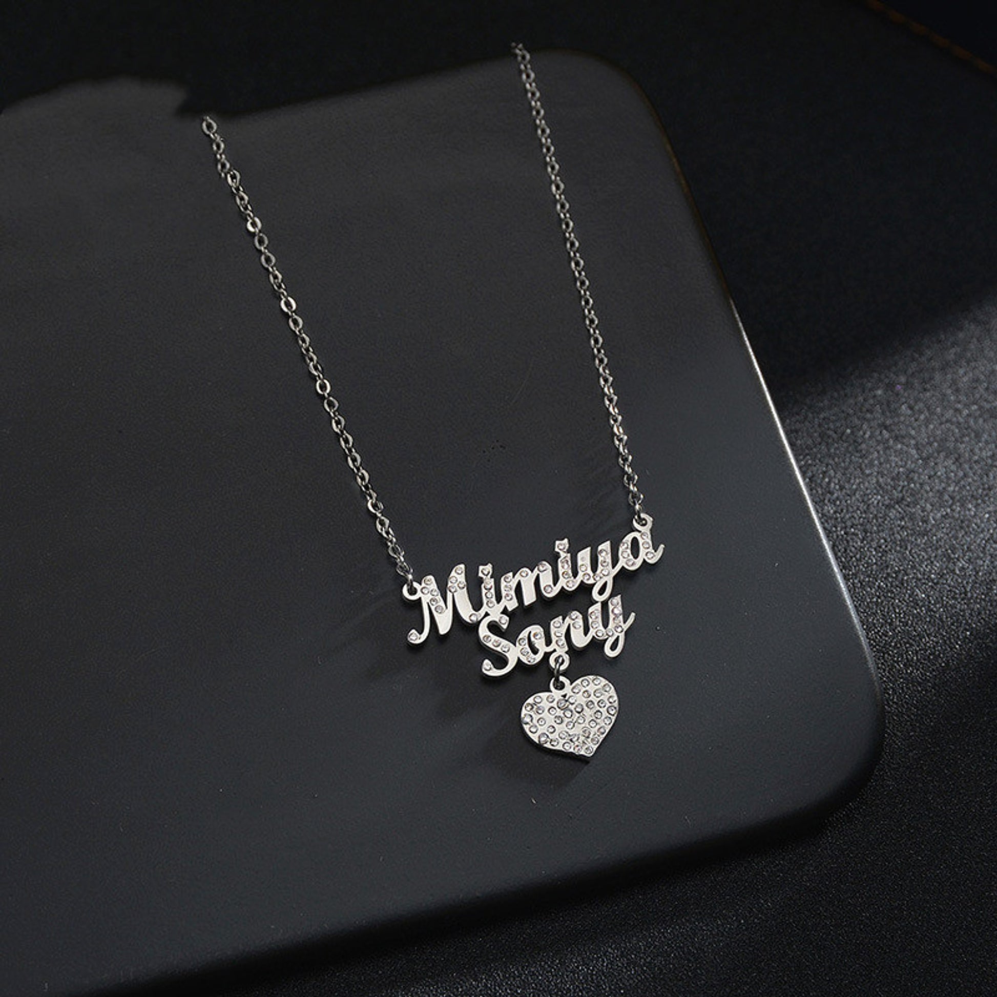 European And American Stainless Steel Name Necklace Personalized - enhanced image 6