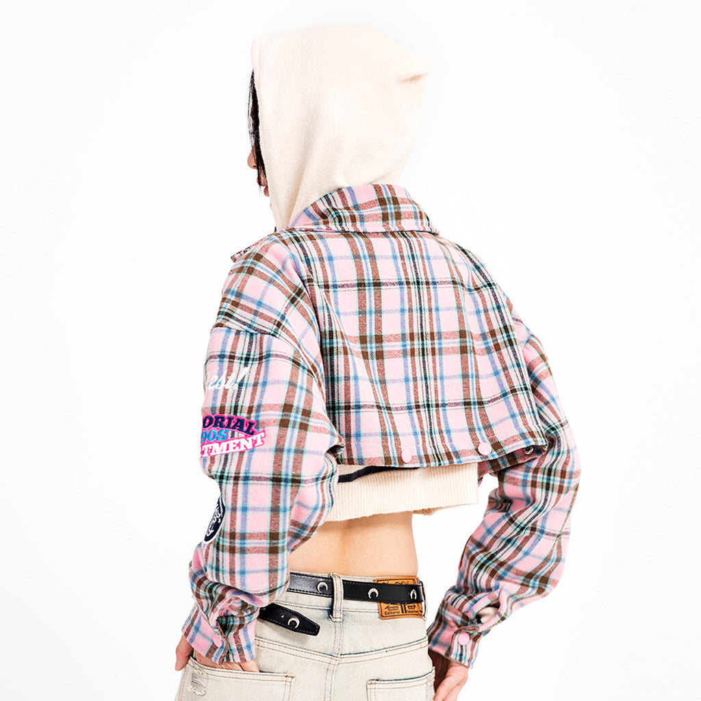 Fashion Brand Plaid Long Sleeve DressShirt Coat Jacket Men & Women - enhanced image 6