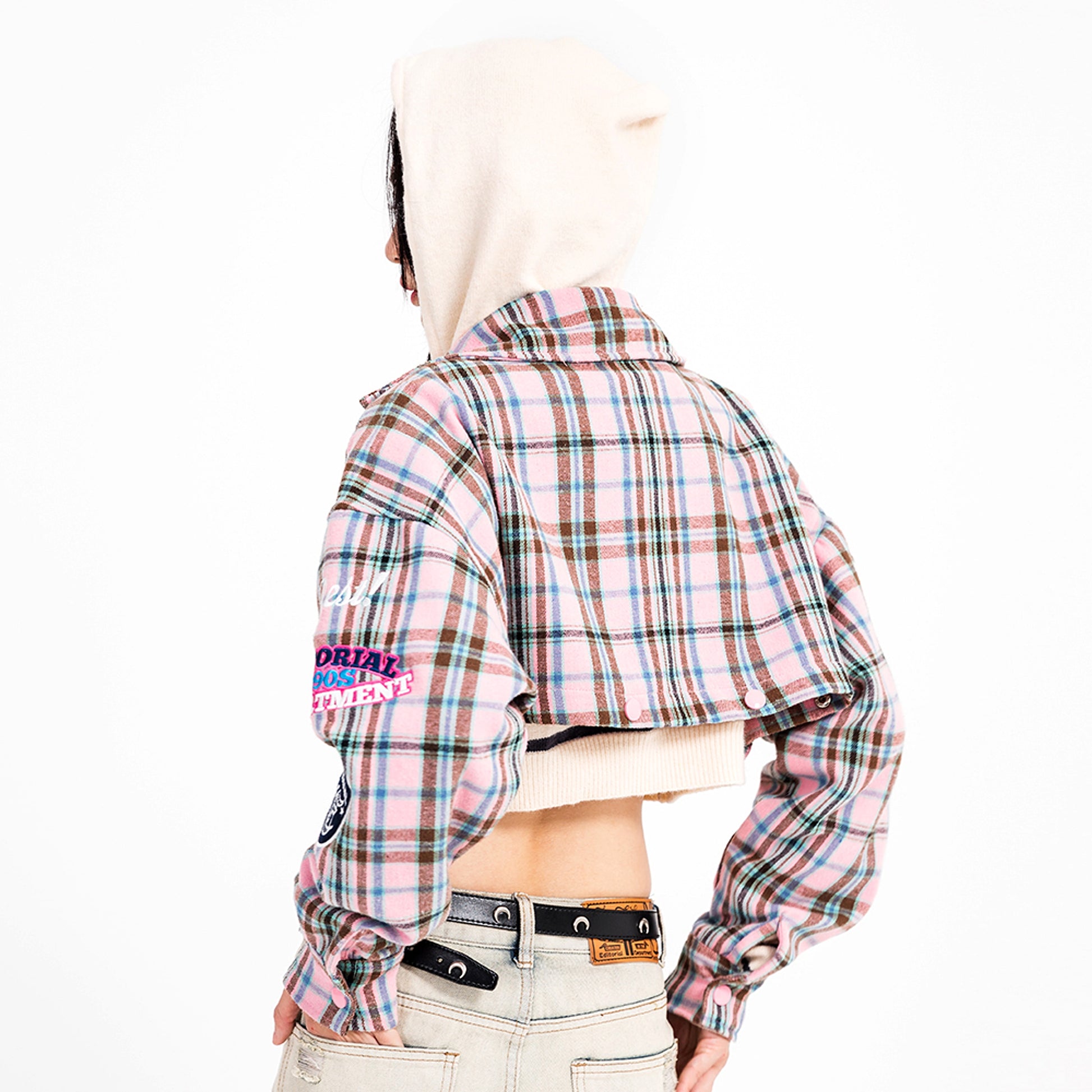 Fashion Brand Plaid Long Sleeve DressShirt Coat Jacket Men & Women - enhanced image 6