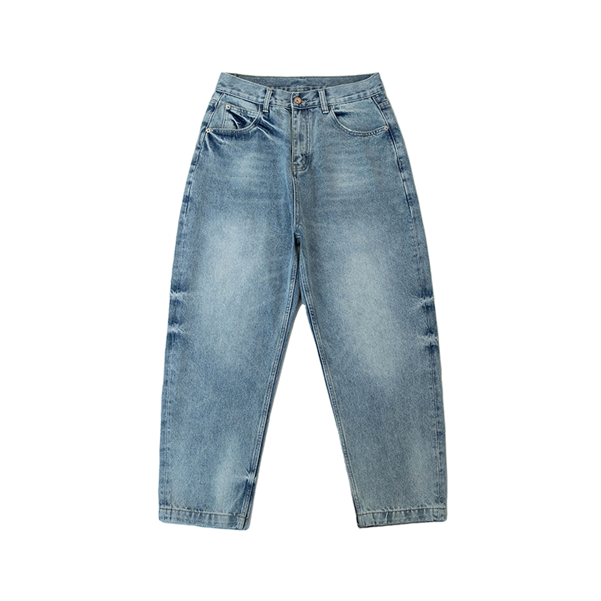 Fashion Retro Distressed Washed Jeans Men - enhanced image 6