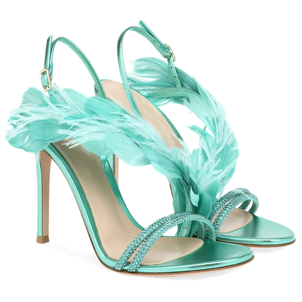 Feather Banquet High Heels Women's Stiletto All Match Shoe - enhanced image 6