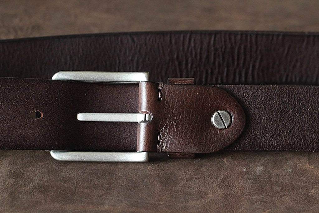 First Layer Cowhide Handmade Belt Men's Pin Buckle Belt - enhanced image 6
