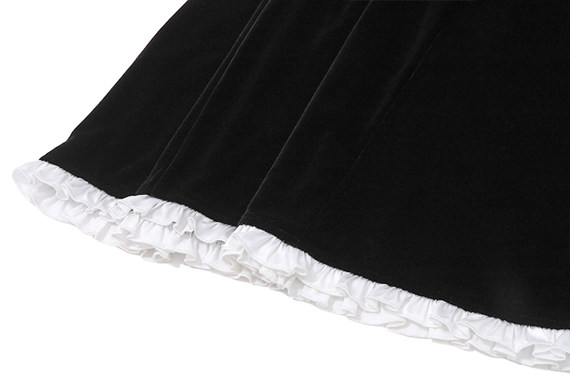 Flounce Trim Lace Up Backless Suede Slim-fit Halter Dress Women - enhanced image 6