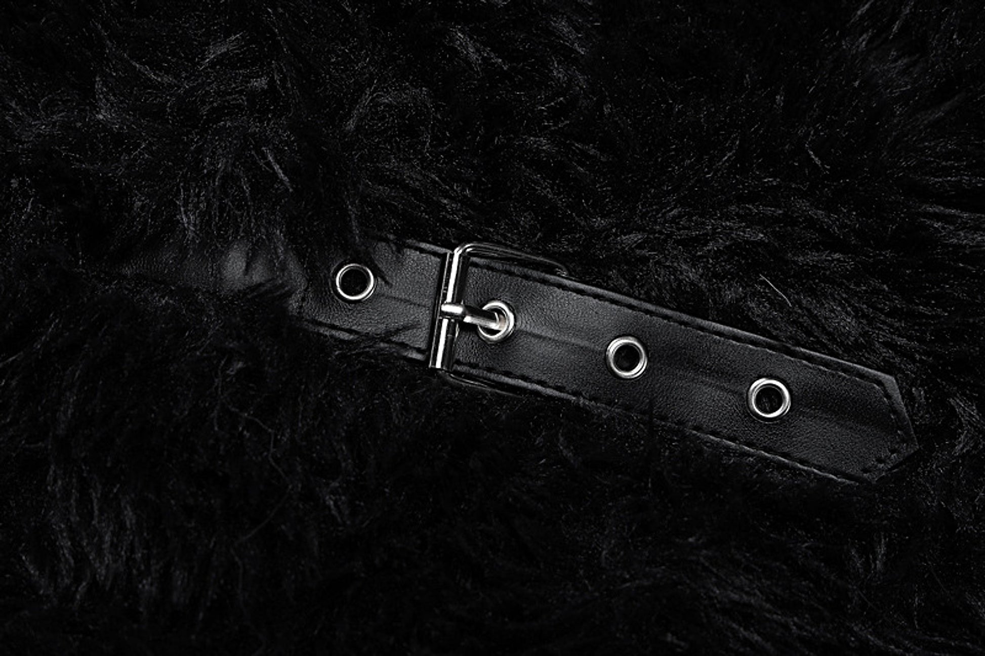Fluffy wool & leather women 's jacket - enhanced image 6