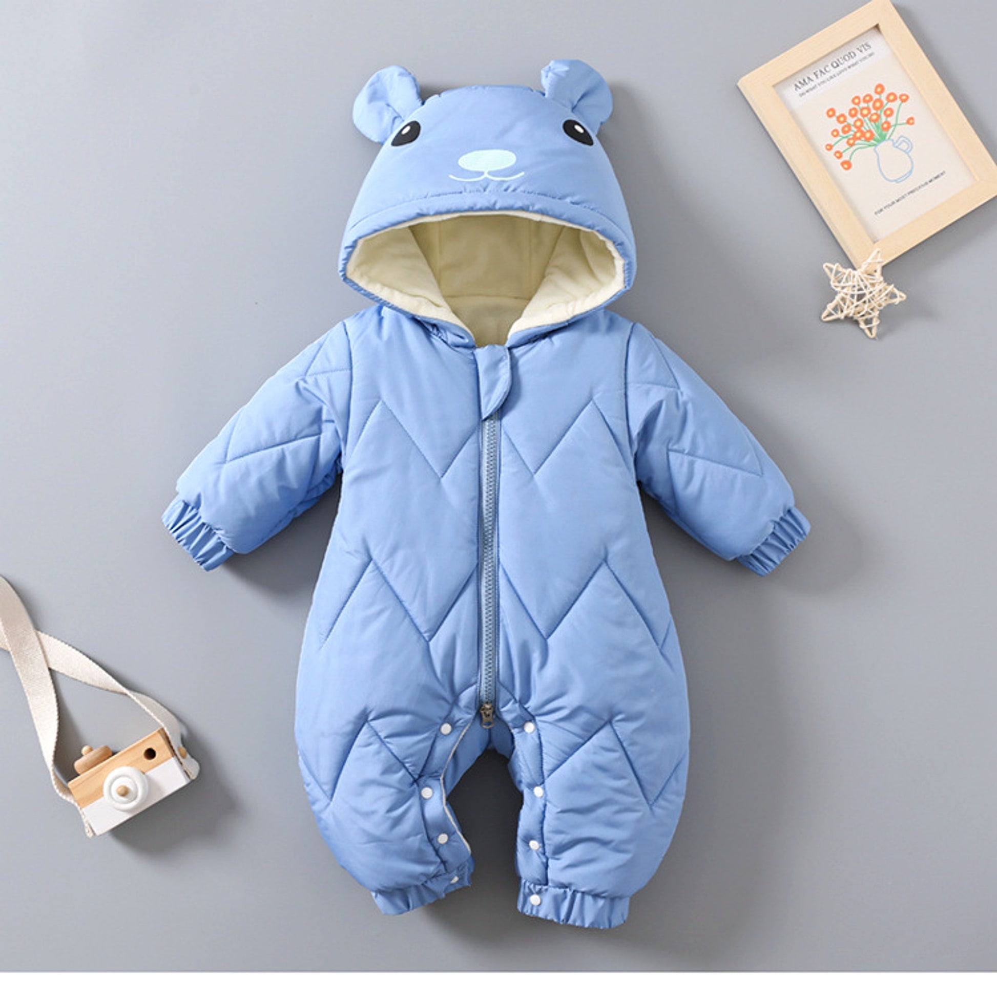 FrostNest™ – Padded Baby Winter Romper with Hat - enhanced image 6
