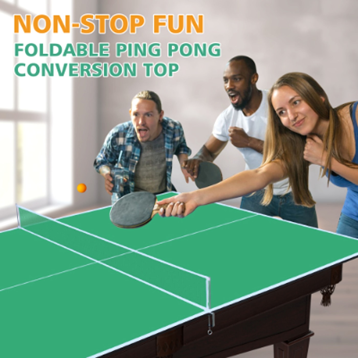 GameMaster™ – 7ft Foldable Ping Pong Tabletop Conversion Board (US Warehouse) - enhanced image 6