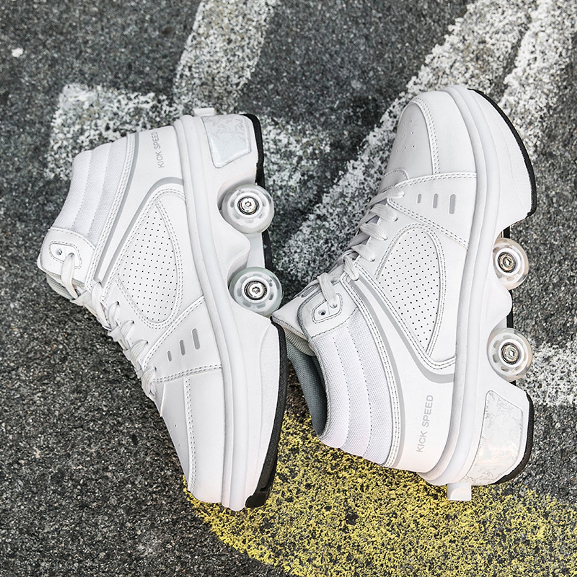 Good Product Dual-purpose Roller Skates, Deformed Shoes, Double Row Roller Skates - enhanced image 6