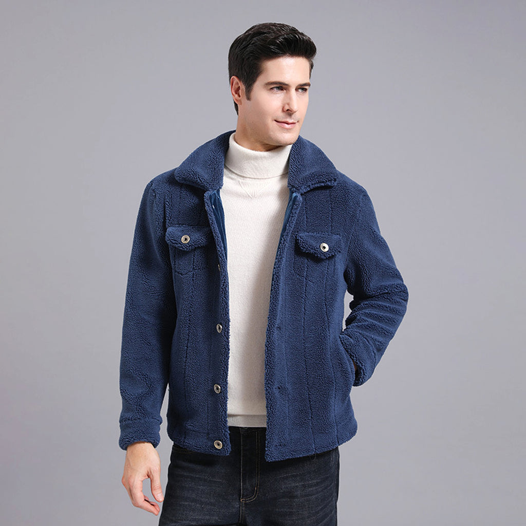 Grain Fleece Men Jacket Autumn And Winter New Style - enhanced image 6
