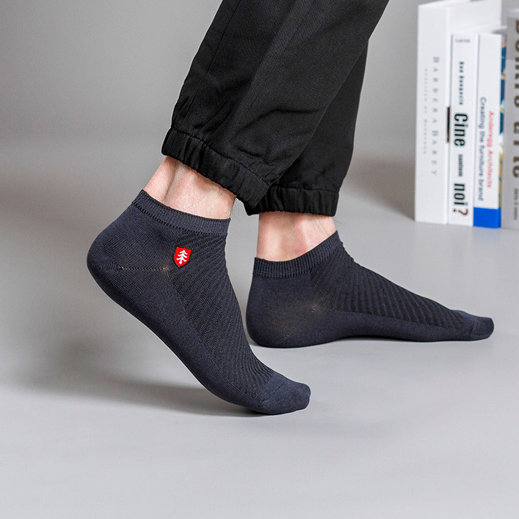 Healthy Antibacterial Embroidered Boat Socks - enhanced image 6