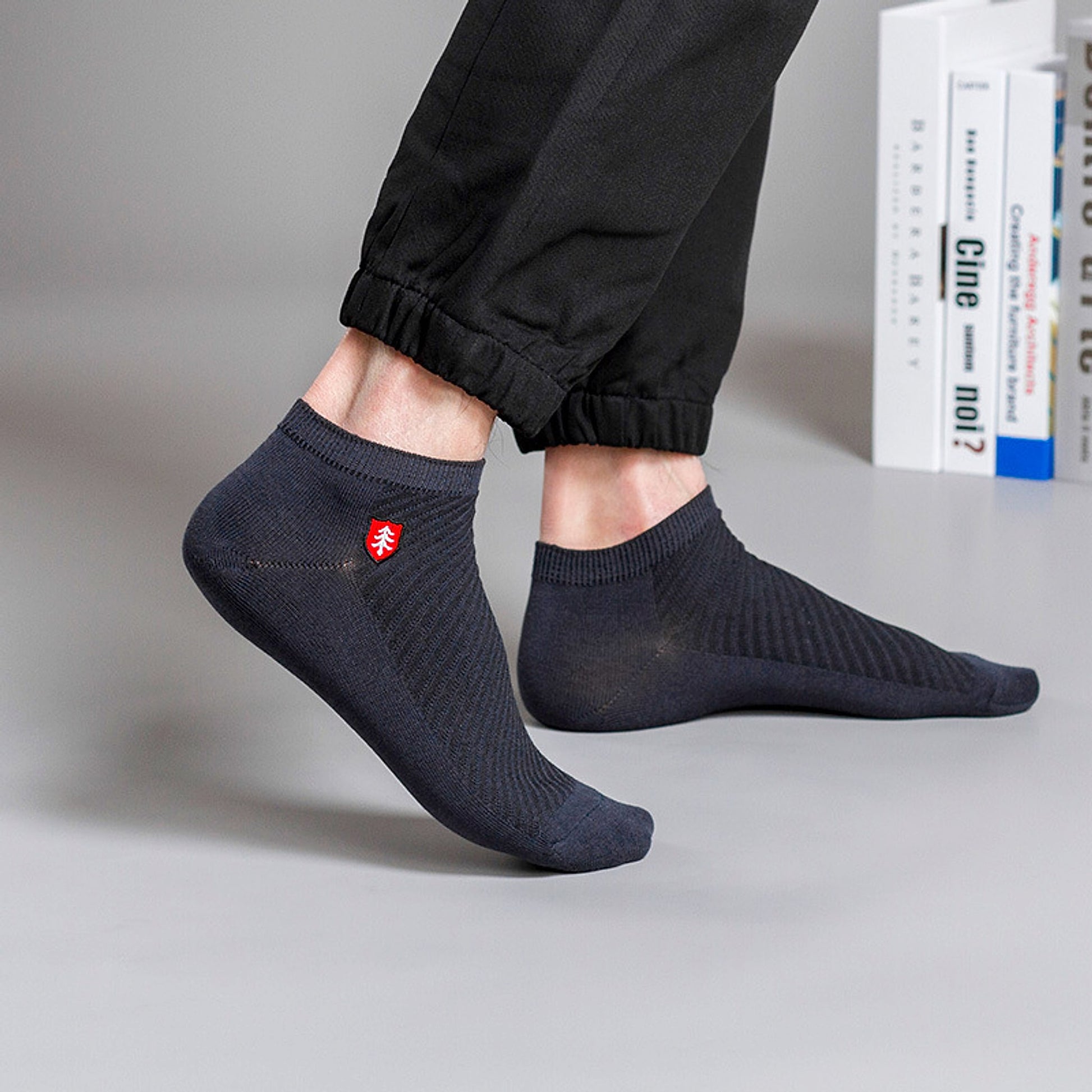 Healthy Antibacterial Embroidered Boat Socks - enhanced image 6