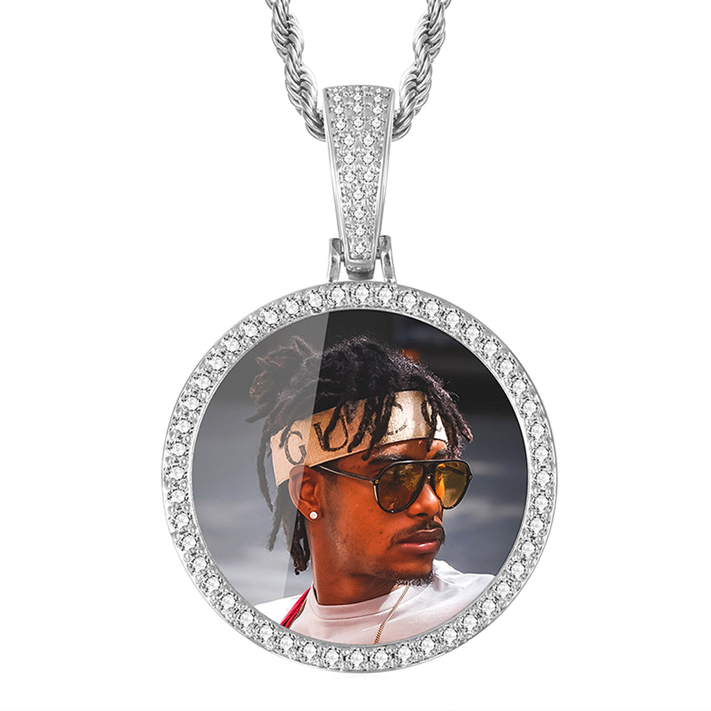 Hip Hop Personalized Pendant Photo Necklace - enhanced image 6