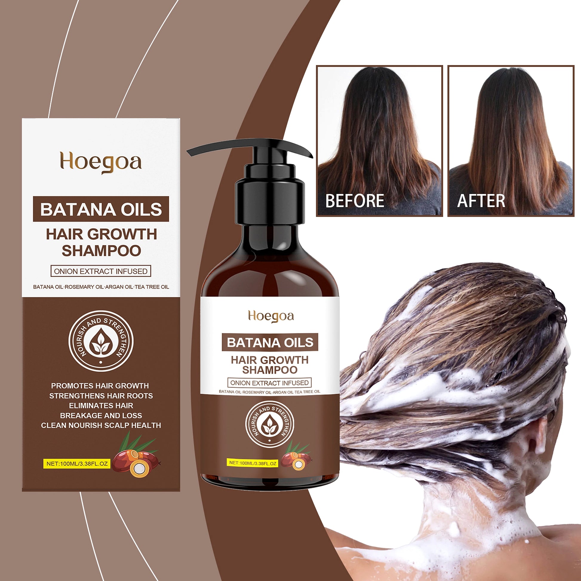HOEGOA Batana Oil Shampoo – Hair Growth & Scalp Revival (100ml) - enhanced image 6