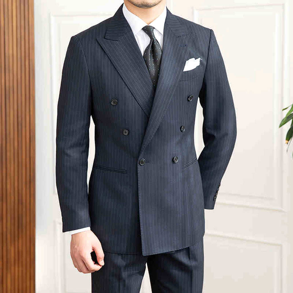 Homemade Six Button A Stripe Slim Fit Casual Retro Suit - enhanced image 6