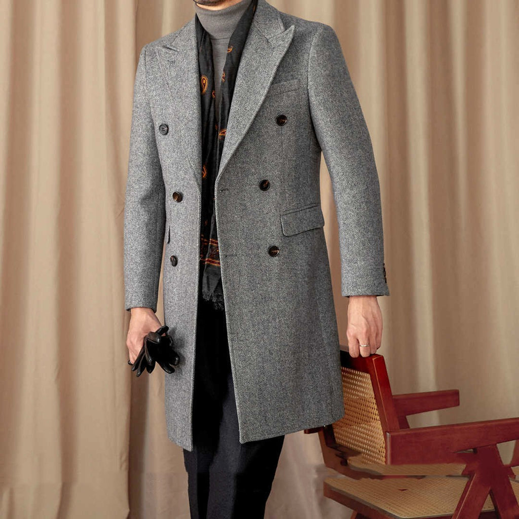 Italian Slim Fit Warm Coat For Men - enhanced image 6