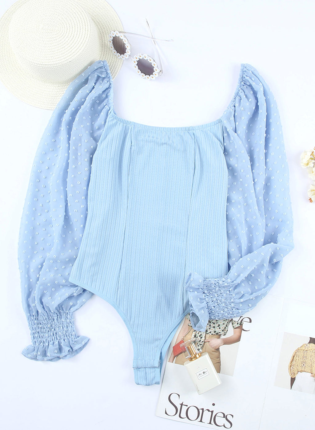 Jacquard Long-sleeved Jumpsuit Pure Color Tight - enhanced image 6