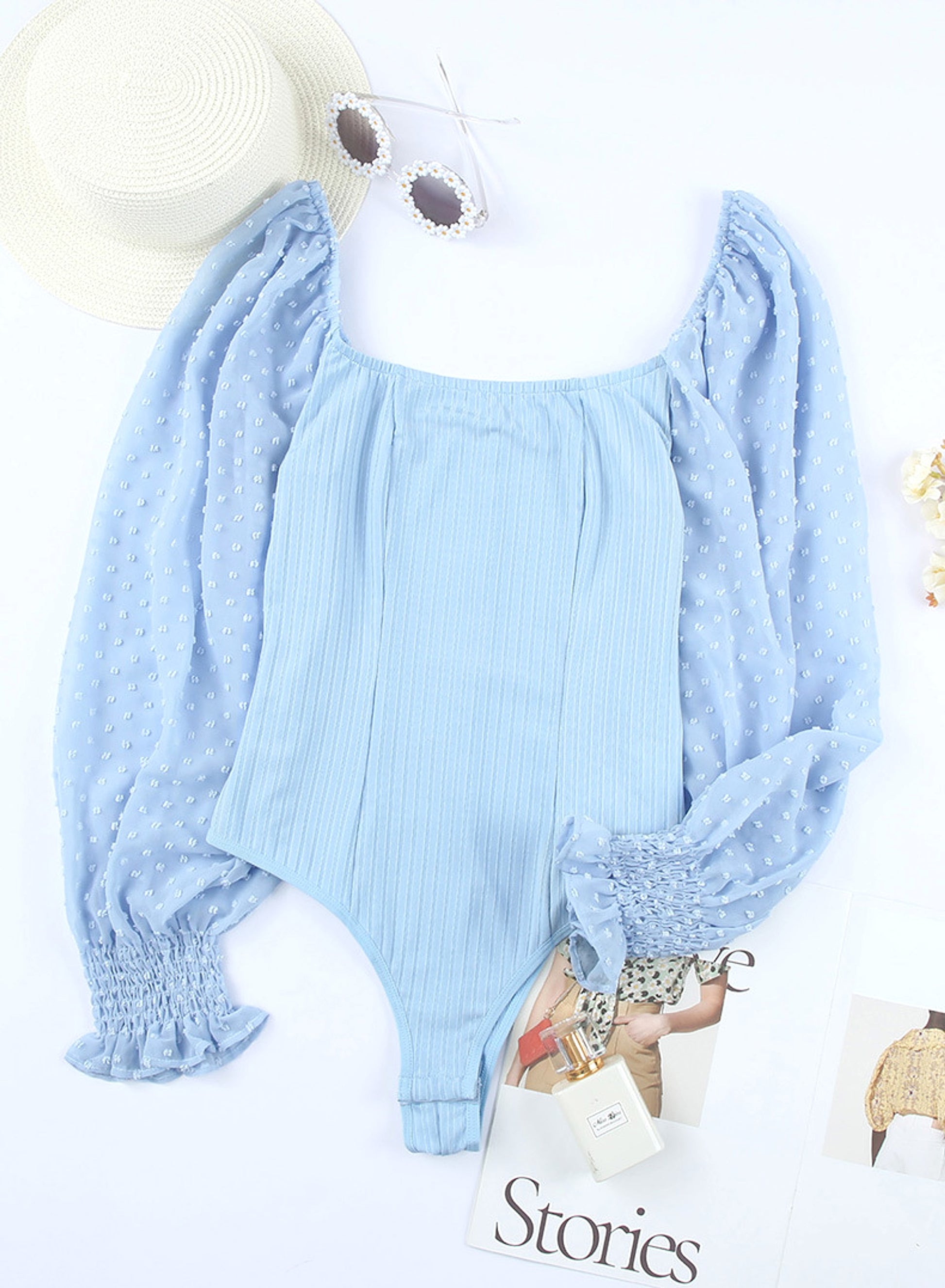 Jacquard Long-sleeved Jumpsuit Pure Color Tight - enhanced image 6