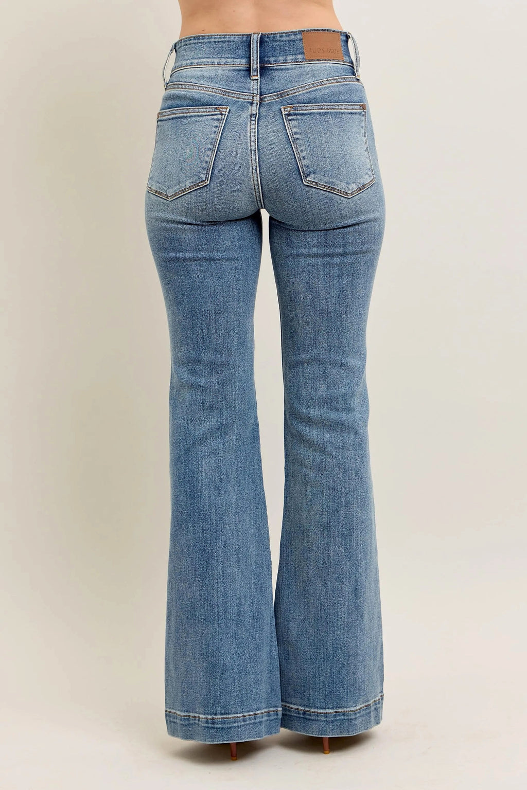 Judy Blue Full Size High-Waist Flare Denim Jeans with Front Seam Detail Plus Size - enhanced image 6