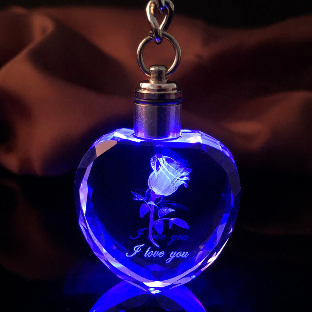 Personalised K9 crystal keyring with LED lighting & engraving - enhanced image 6