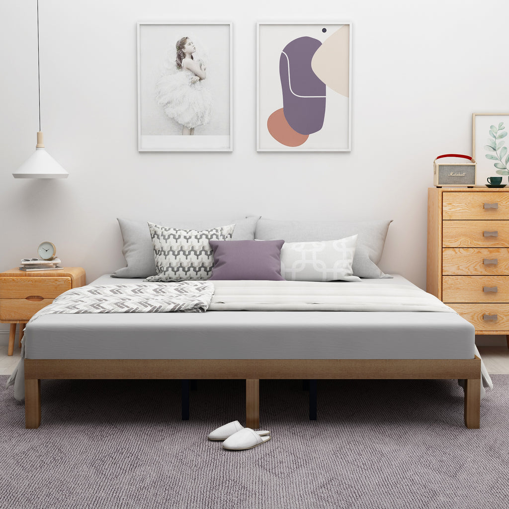 LuneluX_Home – Queen Size Solid Wood Platform Bed Frame - enhanced image 6
