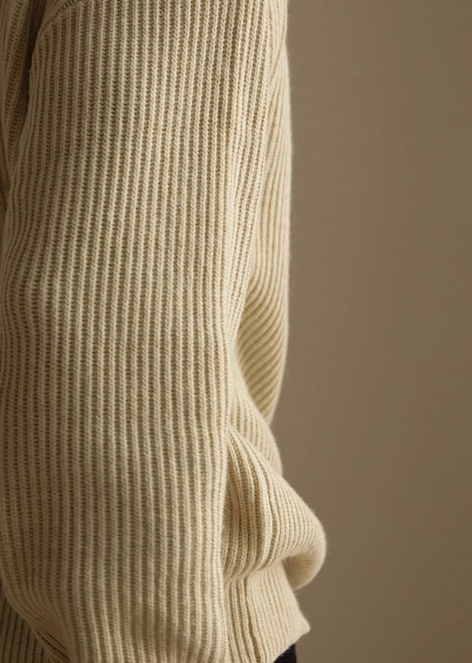 Lazy And Versatile Wool Turtleneck Half Loose Zip Sweater - enhanced image 6