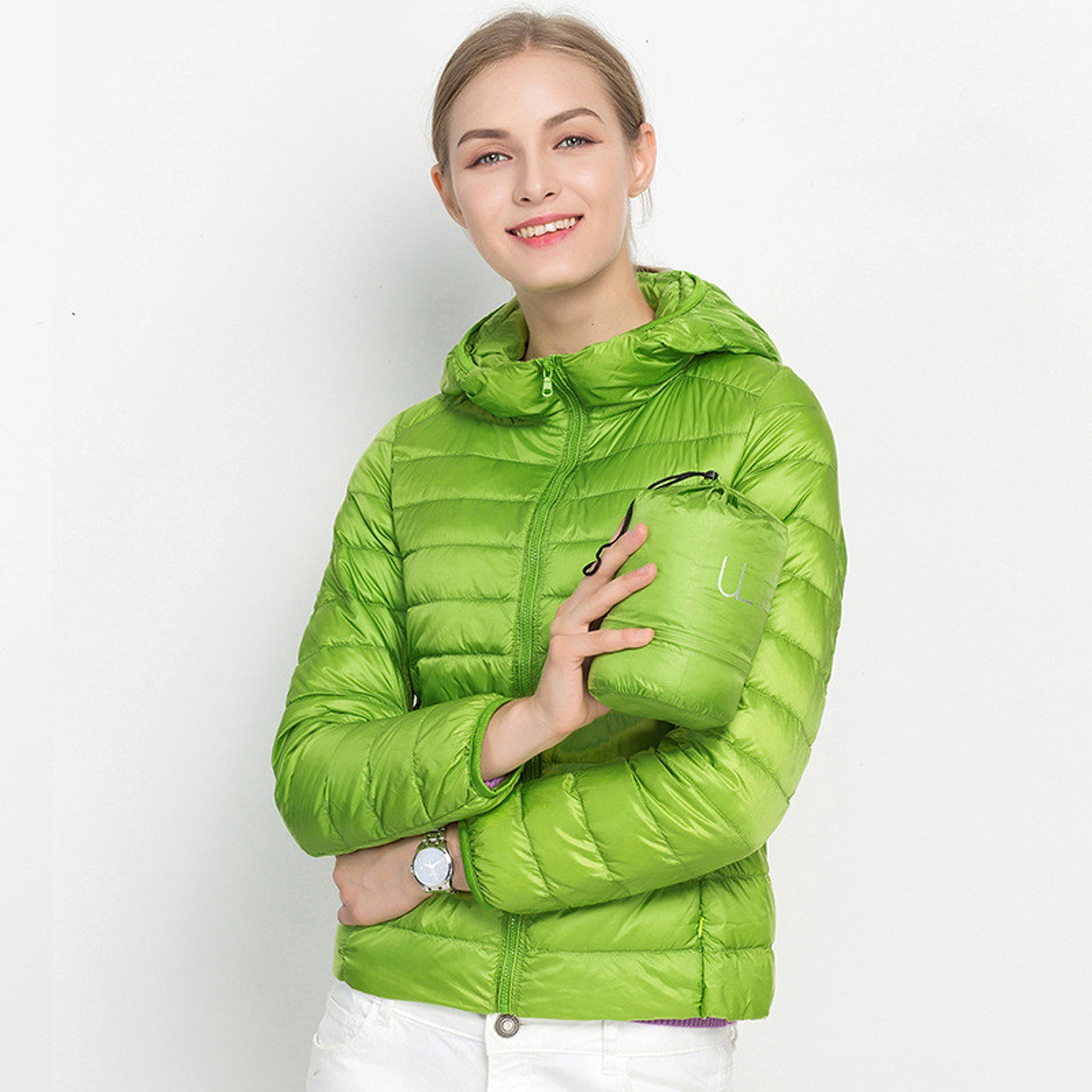 Lightweight Down Jacket Women Short Hooded Super Lightweight - enhanced image 6