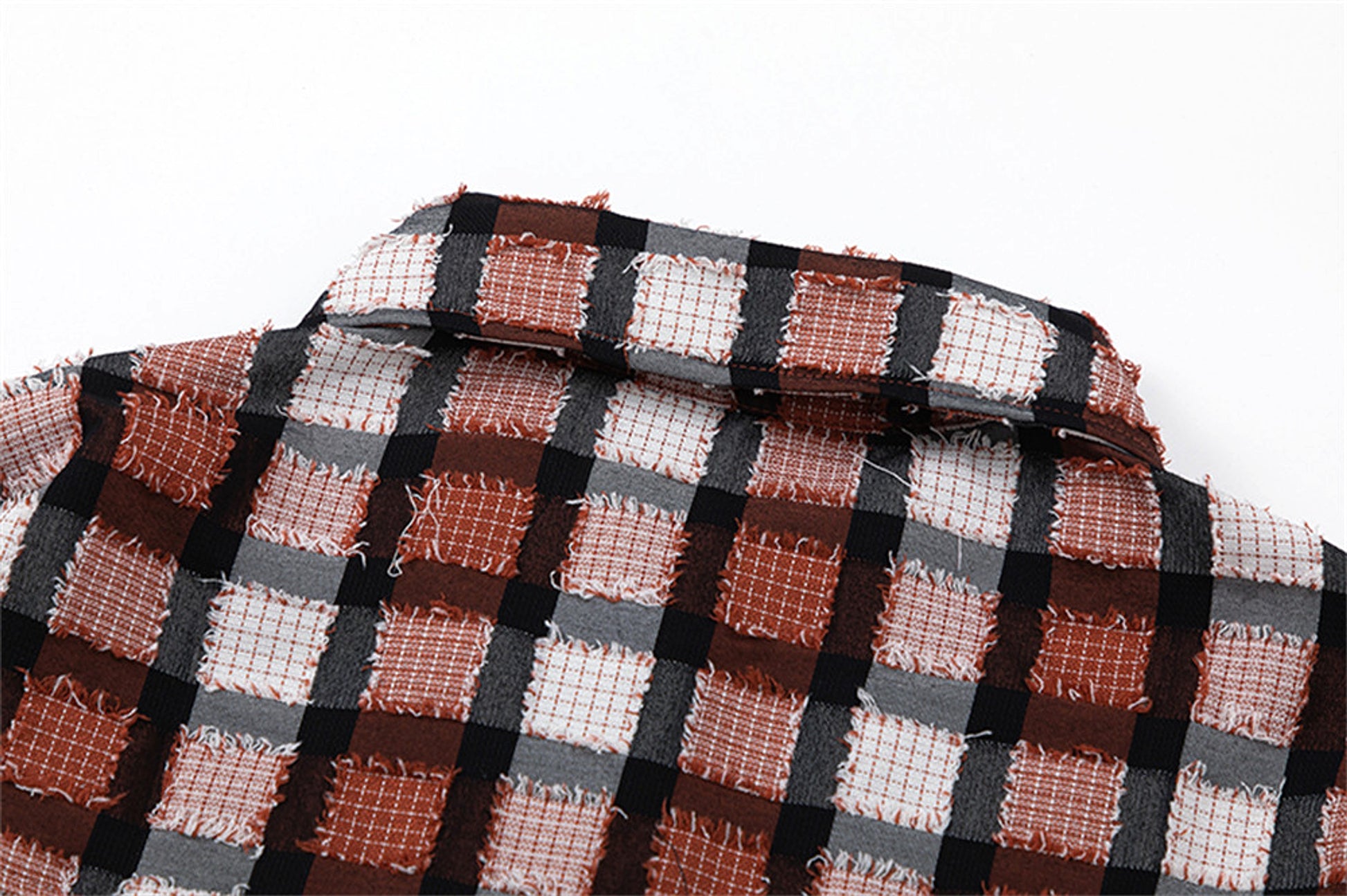 Loose Casual  High Street Frayed Design Lapel Women DressShirt - enhanced image 6