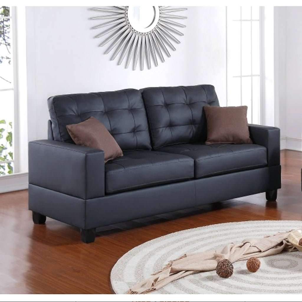 LuxeLiving™ – 2‑Piece Faux Leather Sofa Set with Pillows (US Warehouse) - enhanced image 6