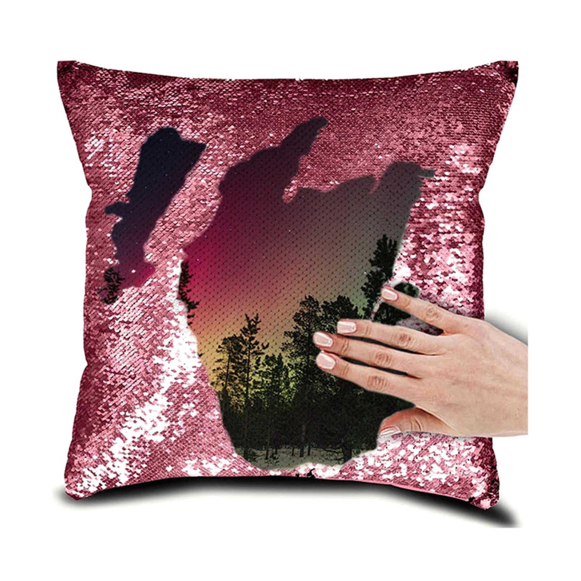 MemoryGlimmer™ – Custom Sequin Pillowcase with Photo or Name (40×40 cm) - enhanced image 6