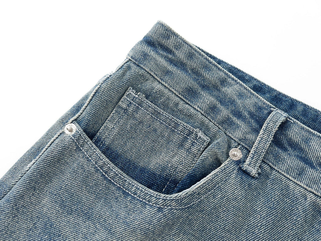 Men's Back Towel Embroidery Straight Jeans - enhanced image 6