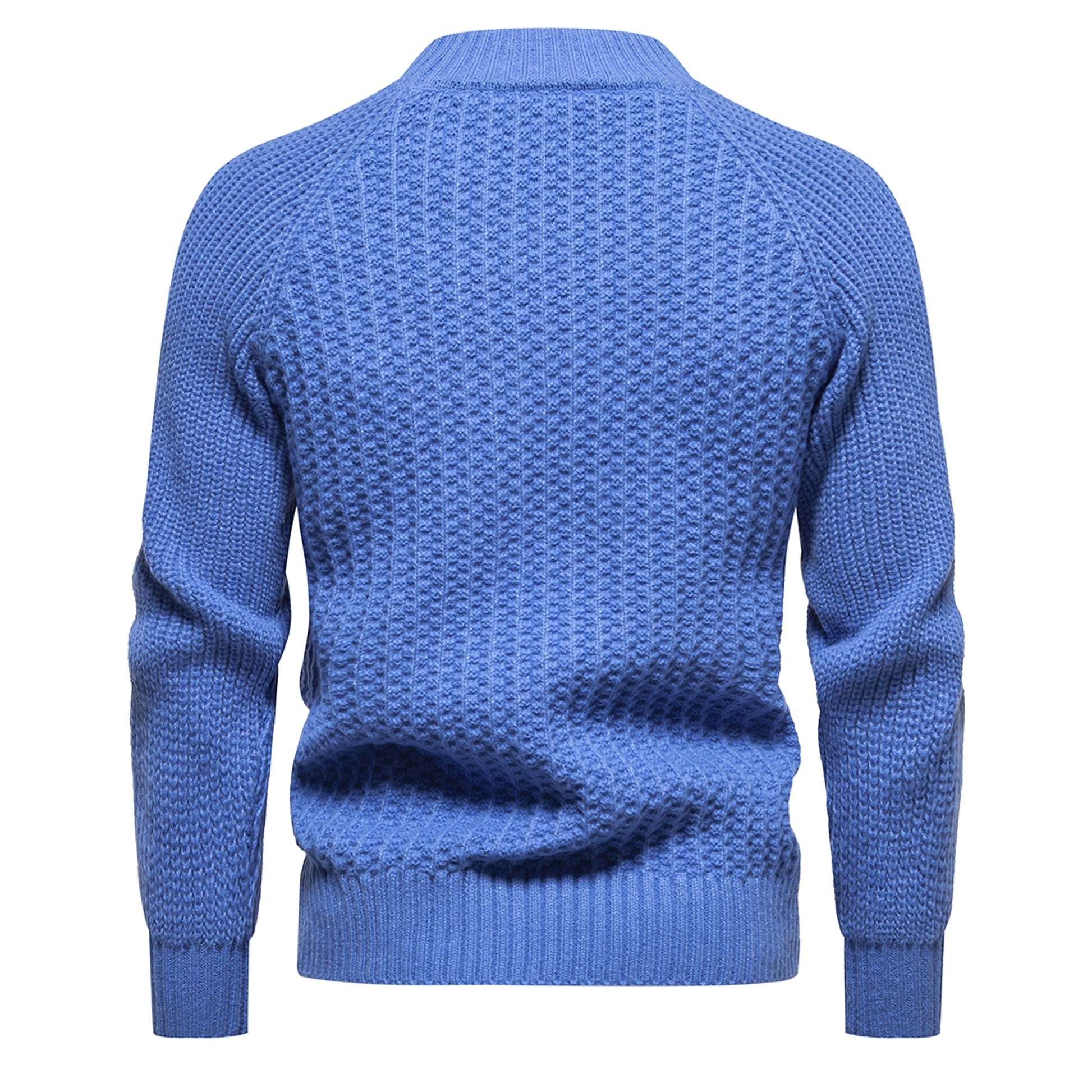 Men's Casual Loose Solid Color Round Neck Sweater - enhanced image 6