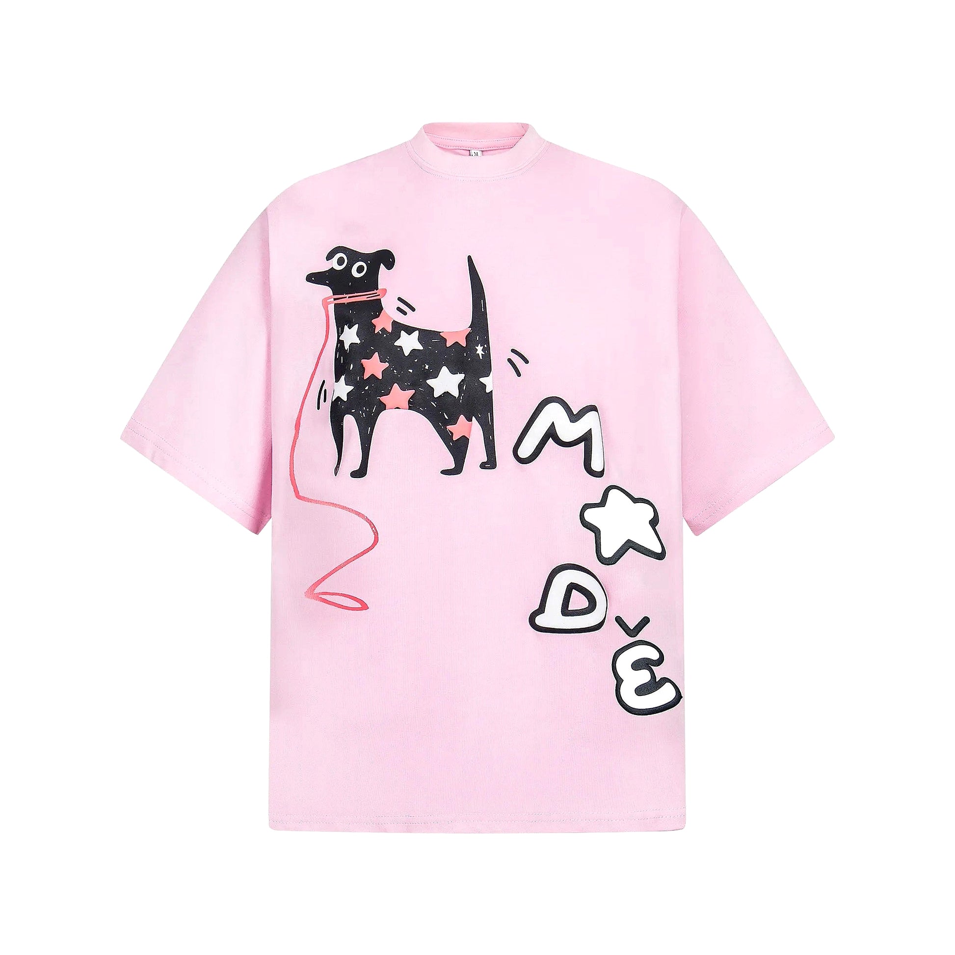 Men's Dog Round Neck Oversized T-Shirt - enhanced image 6