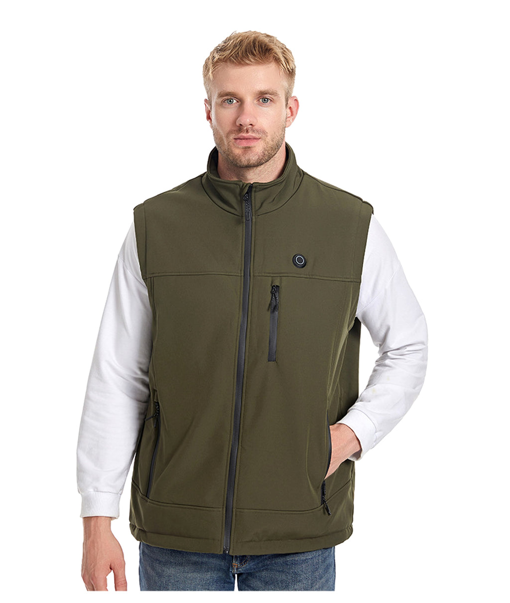 Men's Heated Softshell Vest – Rechargeable Thermal Outdoor Sportswear - enhanced image 6
