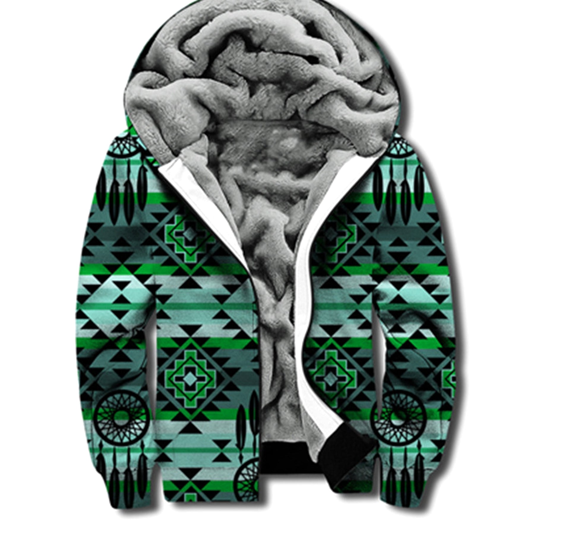 Men's Hooded Printed Sweater - enhanced image 6