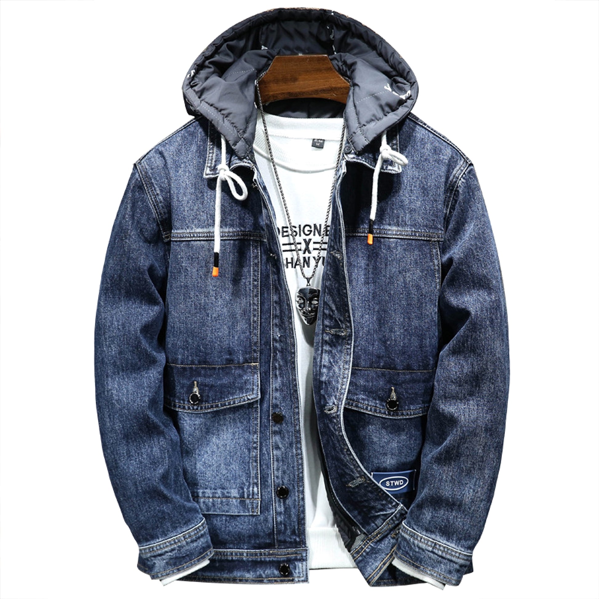 Men's Loose Hooded Thickened Fleece Jacket - enhanced image 6