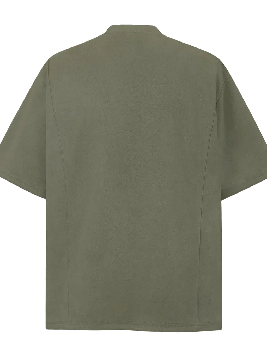 Men's Oversized Diagonal Zip Short Sleeve T-Shirt - enhanced image 6