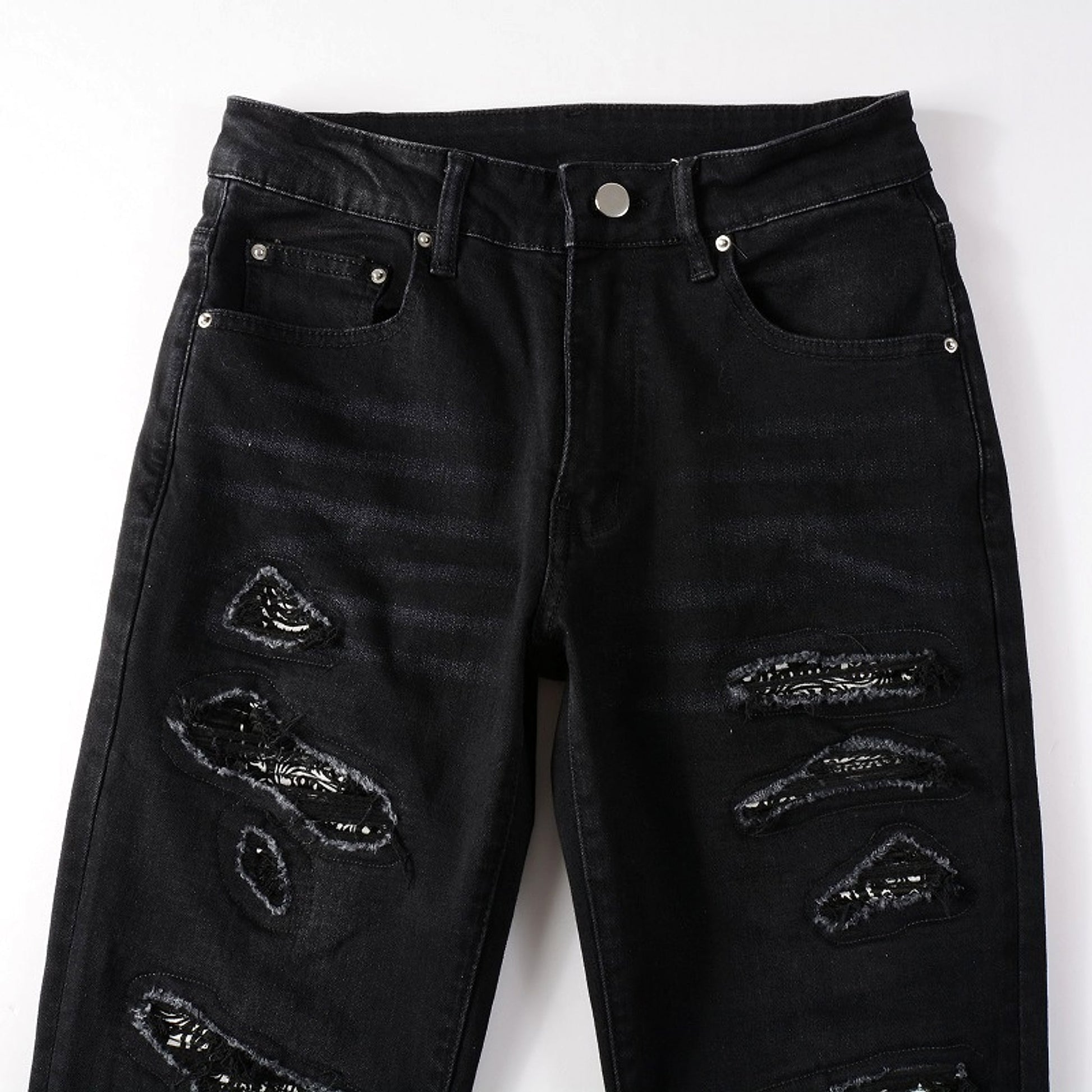 Men's Paisley Patch Street Jeans - enhanced image 6