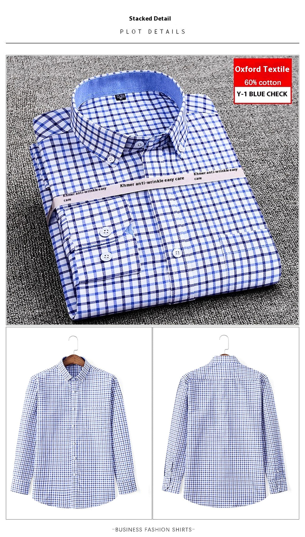 Men's Purified Cotton Long Sleeve DressShirt Anti-wrinkle Heartless Slim Fit - enhanced image 6