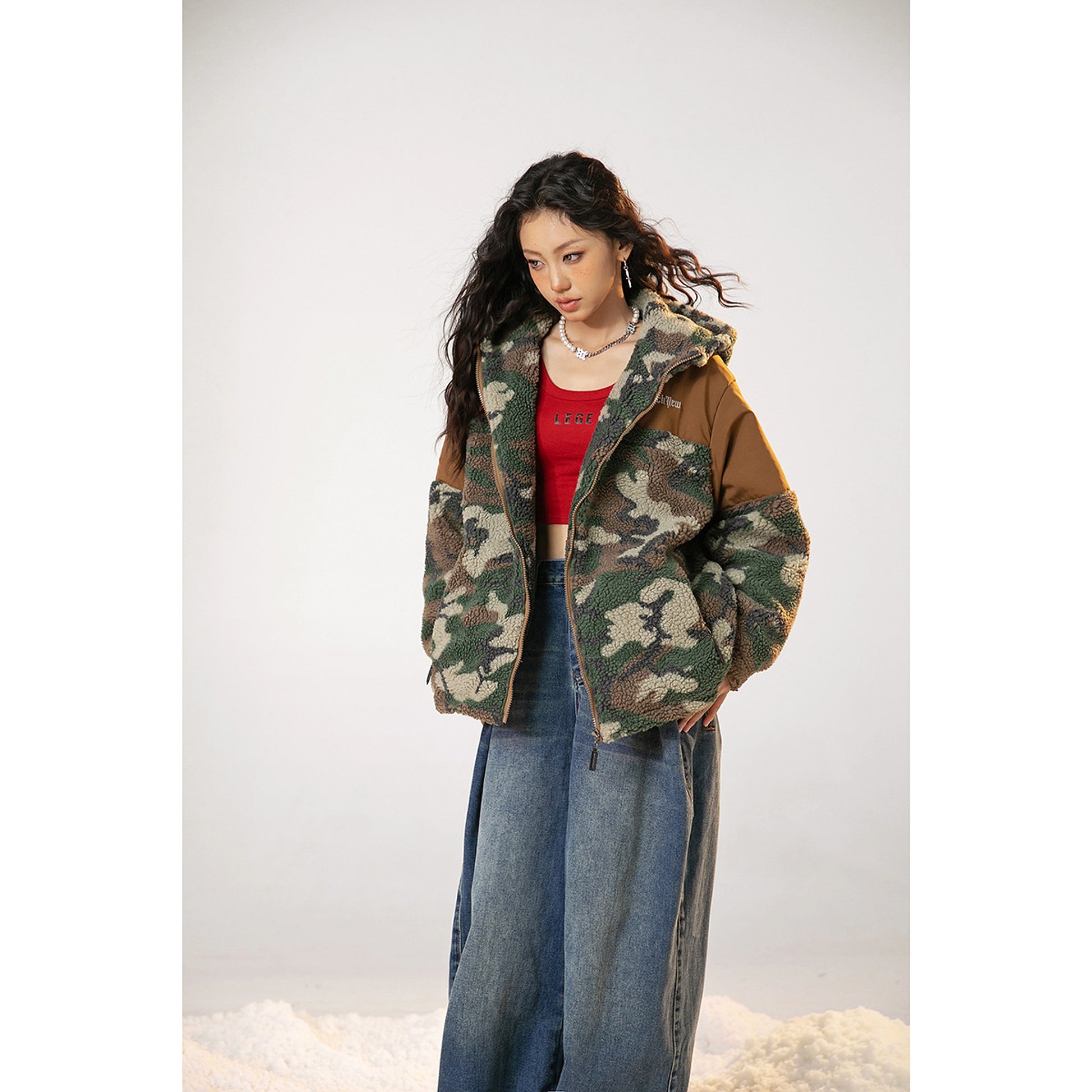 Men's Retro Camouflage Hooded Cotton Coat Jacket - enhanced image 6