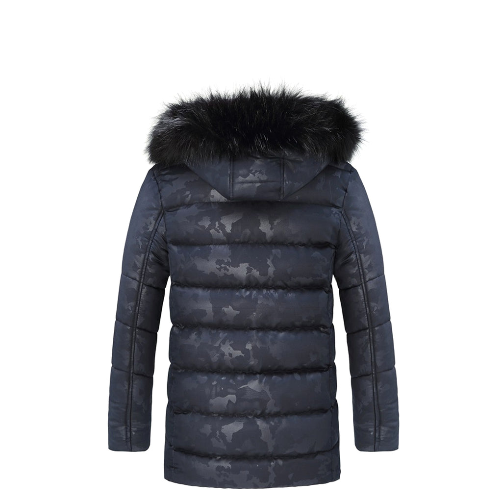 Men's Short Thickened Winter Outdoor Cotton-padded Clothing British Fur Collar Coat Jacket - enhanced image 6