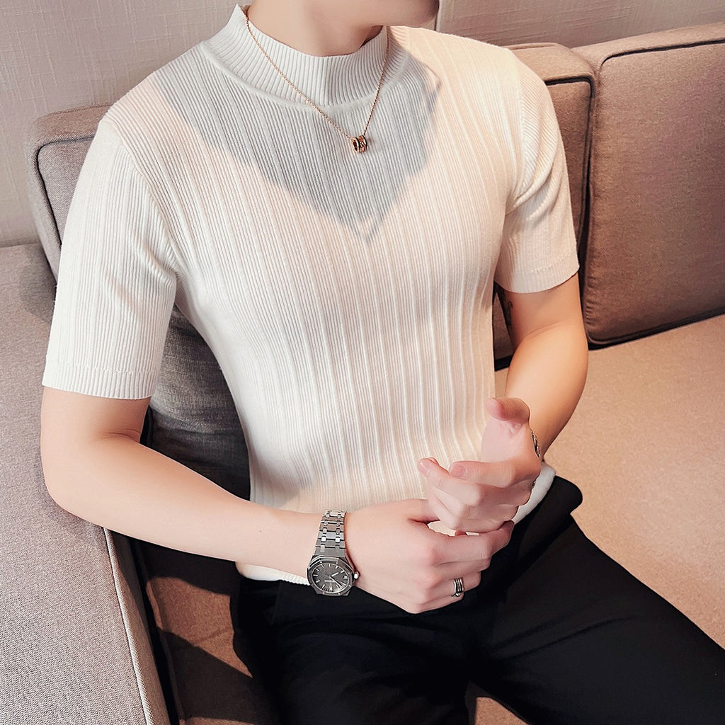Men's Slim Fit Inner Layer With Bottom Top T-Shirt - enhanced image 6