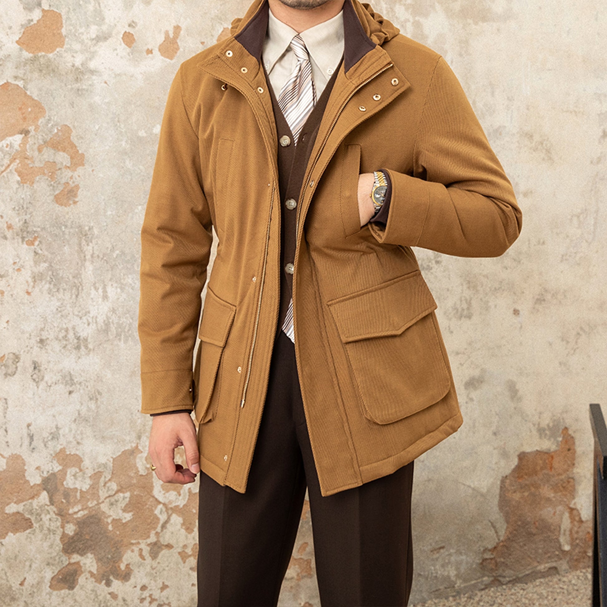 Men's Slim Hooded Casual Jacket - enhanced image 6