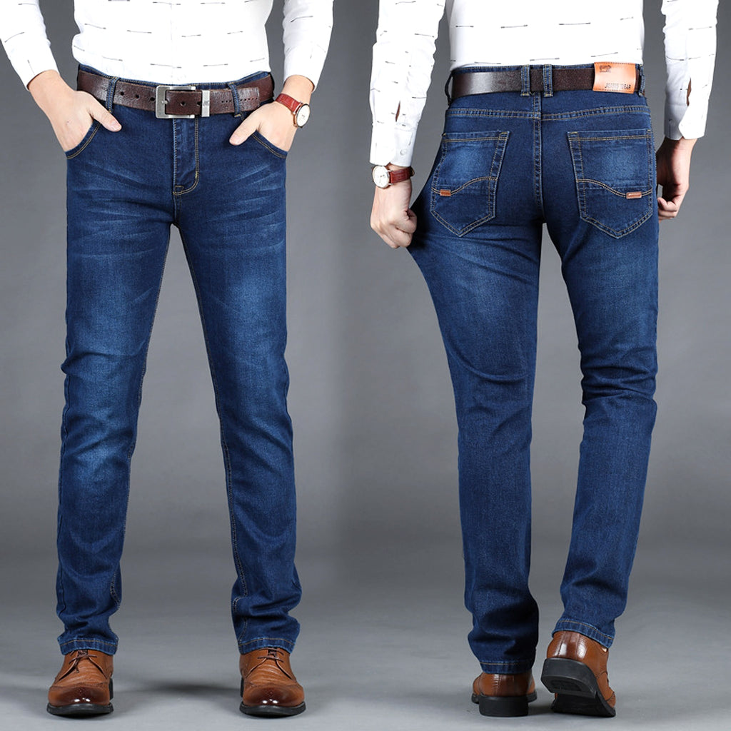 Men's Slim Stretch Slim Straight-leg Jeans - enhanced image 6