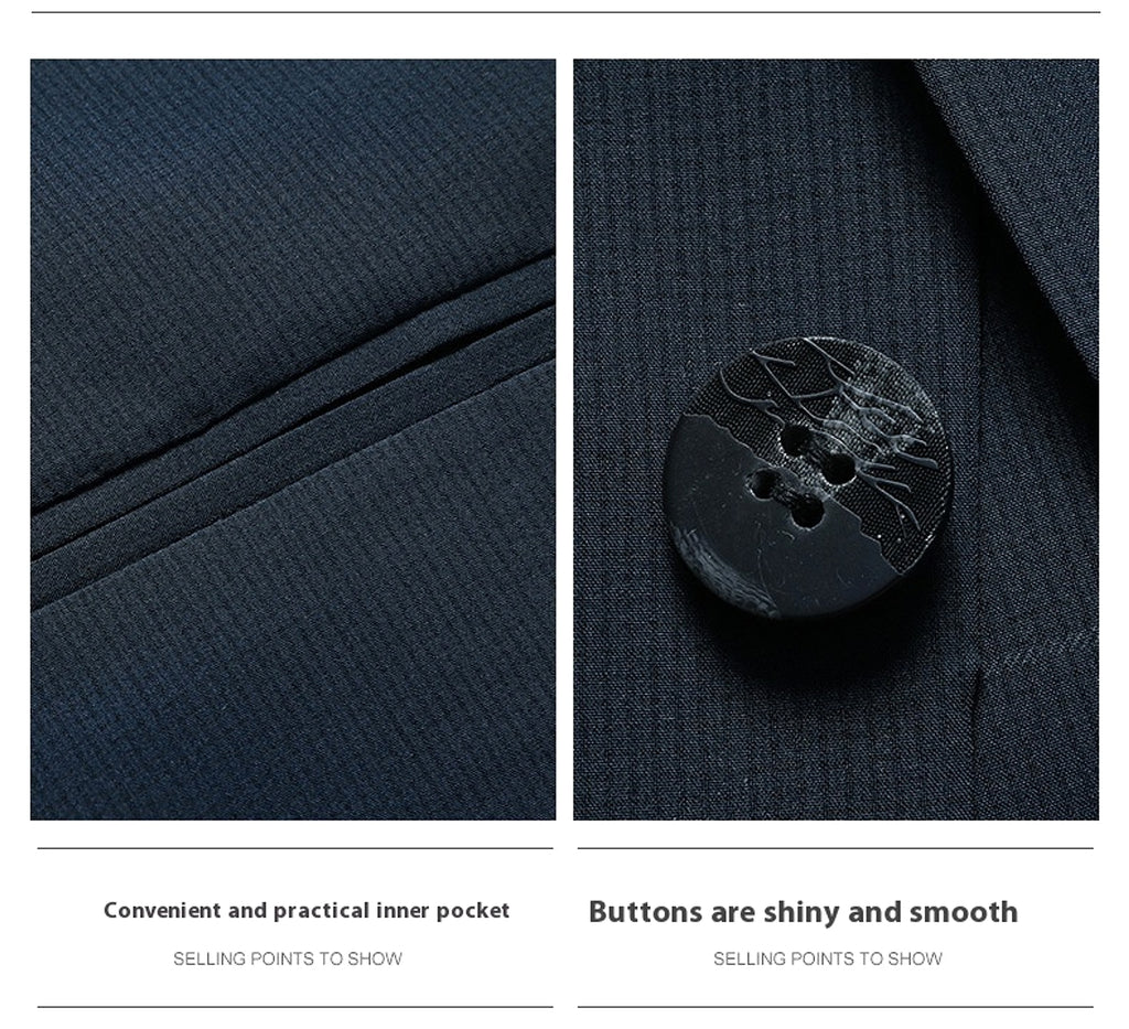Men's Summer Thin Suit Men's Casual Fashion Business Light Ice Silk Suit - enhanced image 6